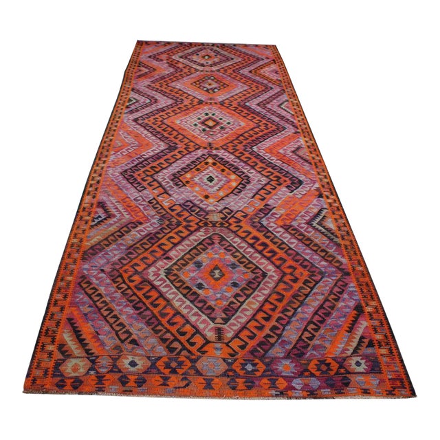 1960's Nomadic Kilim Rug - 55.5"x152.5" For Sale