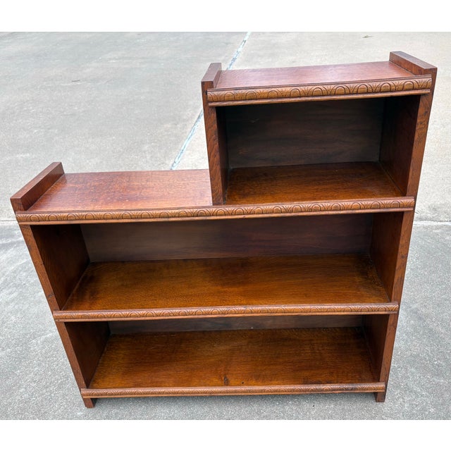 Love this art deco English open shelf bookcase!