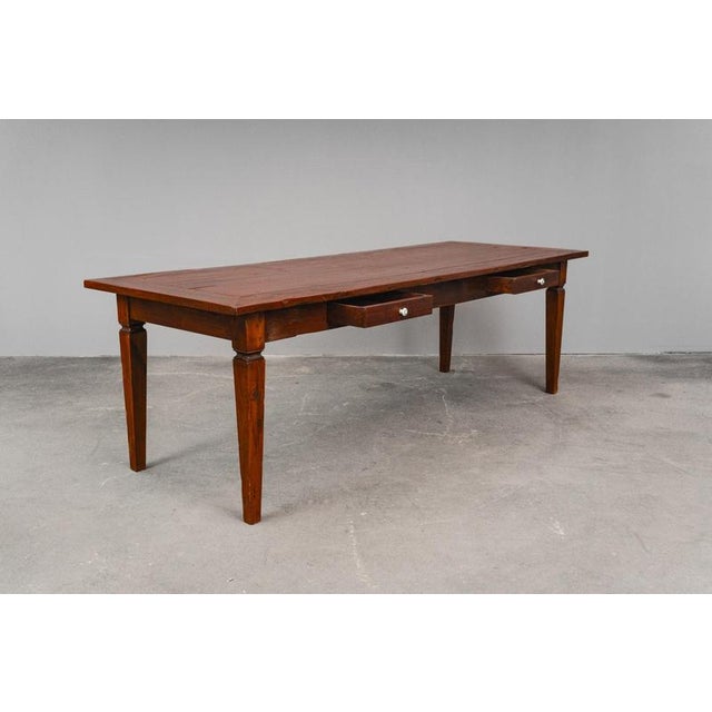 Rustic Large Vintage Dining Table For Sale - Image 3 of 18