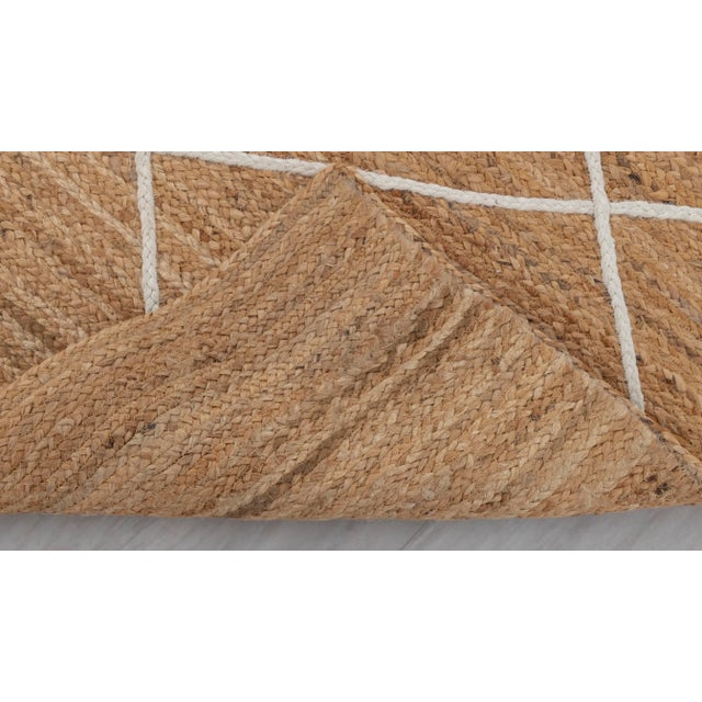 Modern Geometric Bohemian Jute Rug 3x6 Ft. For Sale - Image 11 of 13