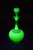 Mid 20th Century French Opaline Satin Green Gold Gilded Uranium Glass Decanter Bottle 9 3/8" For Sale In Miami - Image 6 of 9