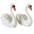 Late 20th Century Shabby Chic White Distressed Sheet Metal Swan Sculptures - A Pair For Sale - Image 16 of 17