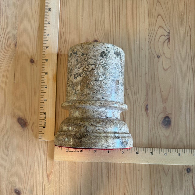 1970s Fossilized Seashell Limestone Bookends Column - a Pair | Chairish