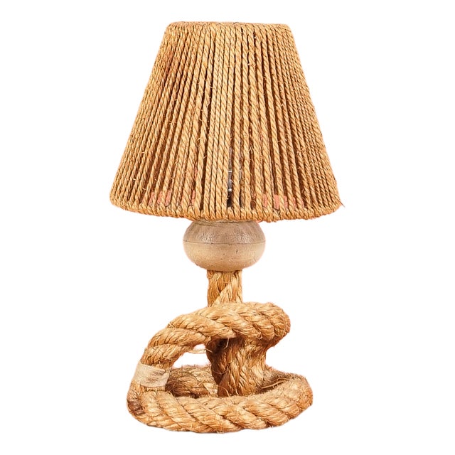 Small Rope Lamp by Adrien Audoux & Frida Minet, 1950 For Sale