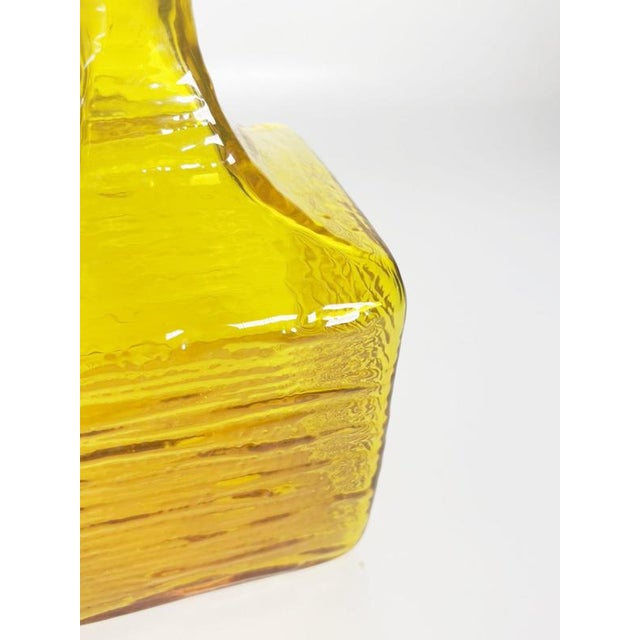 Yellow Glass Bottle with Stopper, France, 1970s For Sale - Image 6 of 12