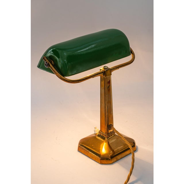 Art Deco Table Lamp in Enameled Shade, Vienna, 1920s For Sale - Image 15 of 18