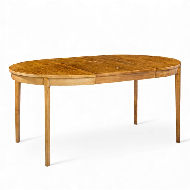 Edward Wormley for Dunbar Mid Century Walnut Expanding Dining Table With 4 Leaves For Sale - Image 9 of 18