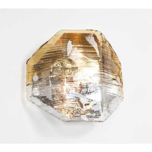 Glass Large Glass Wall Light from Kalmar, Austria, 1970s For Sale - Image 7 of 14