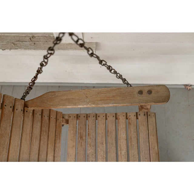 A Classic Teak Porch Swing For Sale - Image 9 of 10