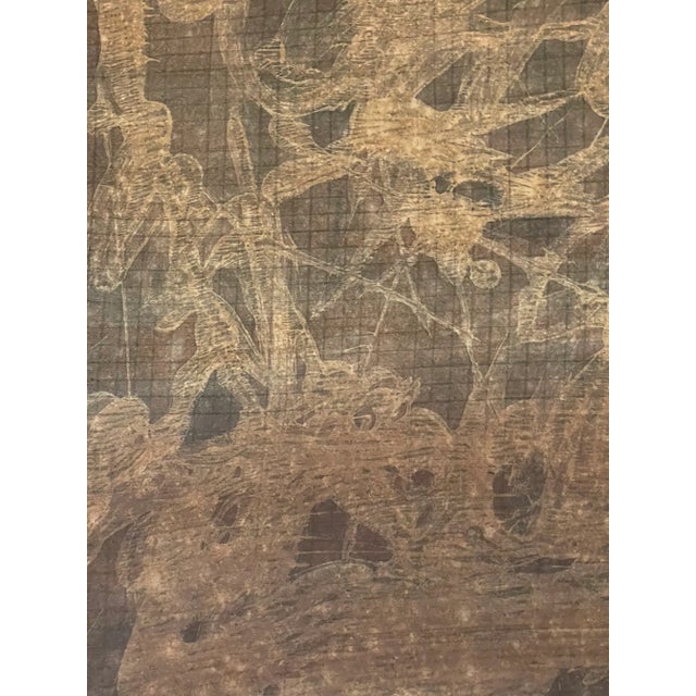 1990s Dark Modern Abstract Painting on Paper For Sale In Miami - Image 6 of 7