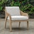 The Kavali Lounge Chair Showcases A Curvaceous Frame, Crafted From Hand Wrapped, All-weather Wicker In A Natural Honey...