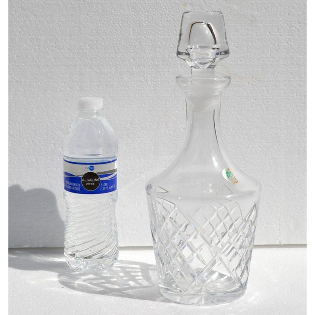 Transparent 1950s Waterford Crystal Whiskey Spirit Liquor Decanter Handmade Cut Glass Pattern For Sale - Image 8 of 14