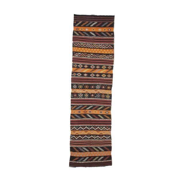 Textile Vintage Turkish Kilim Runner Rug For Sale - Image 7 of 7
