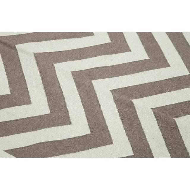 Flatweave Dhurrie Kilim Rug For Sale - Image 5 of 7