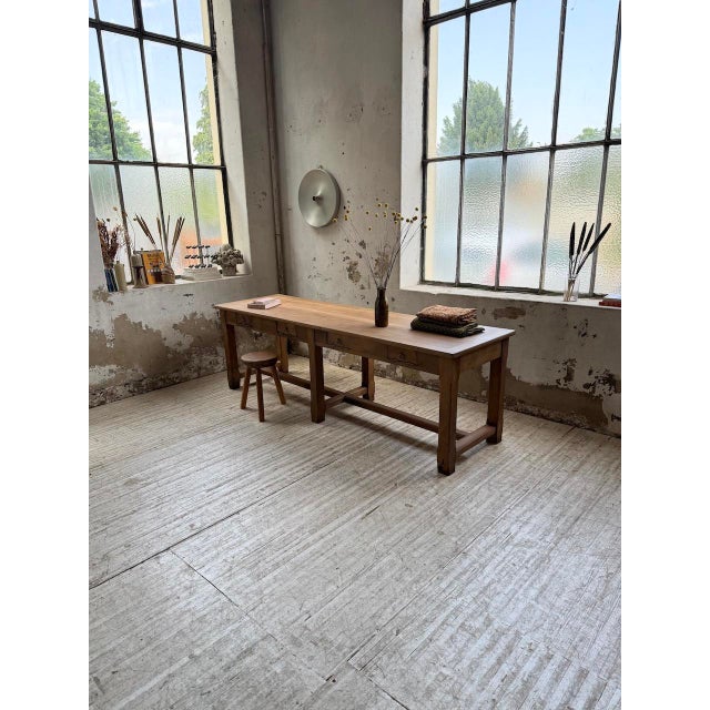 Wood Drapery Table in Walnut, 1900 For Sale - Image 7 of 18