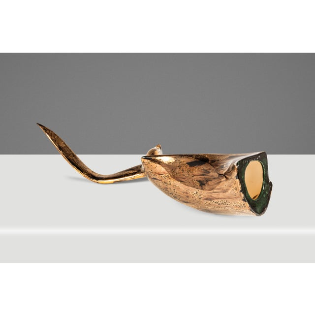Mid-Century Modern Acid Etched Seagull Bird in Flight Table Sculpture in Porcelain, Usa, C. 1980s For Sale - Image 11 of 18