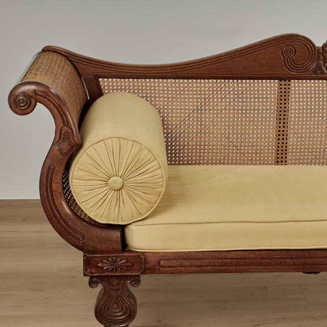 Wood Antique Anglo Indian Caned and Carved Settee For Sale - Image 7 of 15