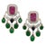 Gemstone details Diamond weight: 3.12 cts Ruby weight: 4.44 cts Sapphire weight: 2.87 cts 14K gold Gross weight: 17.79...