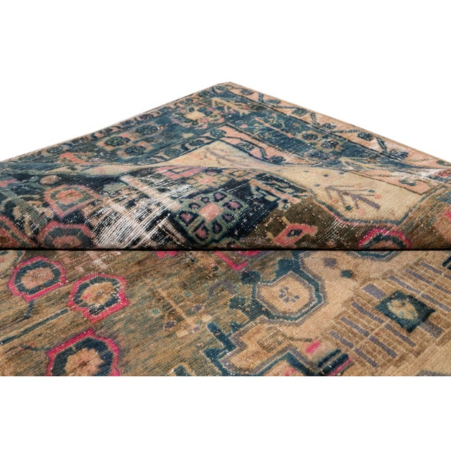 Shabby Chic Vintage Handmade Scatter Wool Rug For Sale - Image 12 of 13
