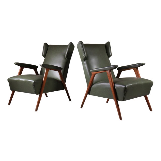 Set of Green Bergeres, 1950s For Sale