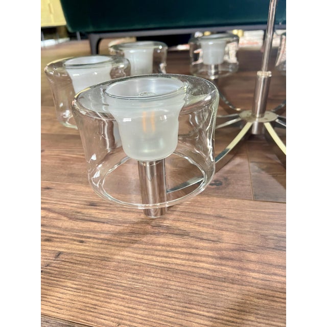 Space Age Sputnik Chandelier attributed to Kaiser Idell, 1970s This piece is attributed to the mentioned designer/maker....