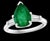 3.5 Carat Pear Cut Emerald and Diamond Ring 14 Karat White Gold For Sale - Image 17 of 18