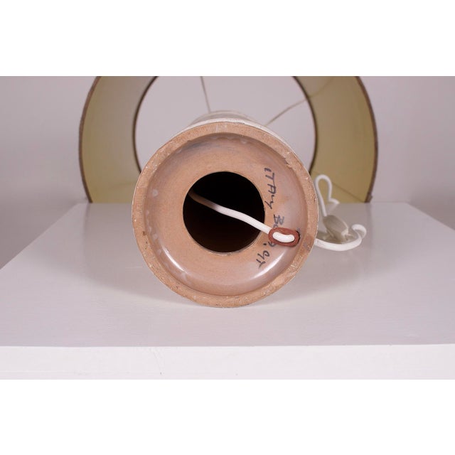 Beige Vintage Ceramic Lamp by Bitossi for Bergboms, 1970s For Sale - Image 8 of 9