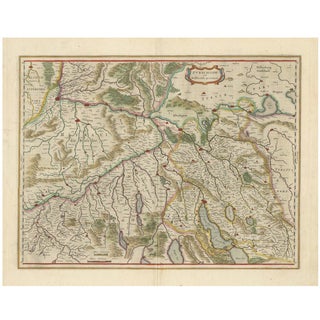 Map of Northwestern Switzerland by Willem & Jan Blaeu For Sale