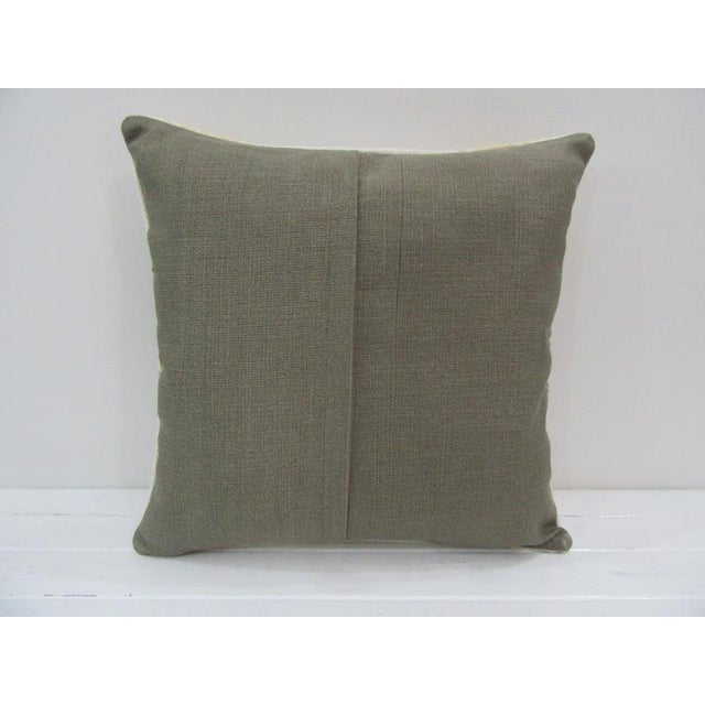 Turkish Handmade Embroidered Kilim Pillow For Sale - Image 3 of 4