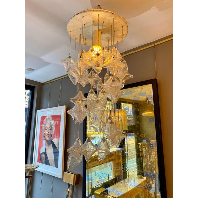 Italian Spiral Chandelier in Murano Glass, 1960 For Sale - Image 13 of 14