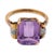 Mid-Century Modern Mid 20th Century Retro 4.80 Carat Amethyst Diamond 18k Yellow Gold Cocktail Ring, Size 7 For Sale - Image 3 of 7