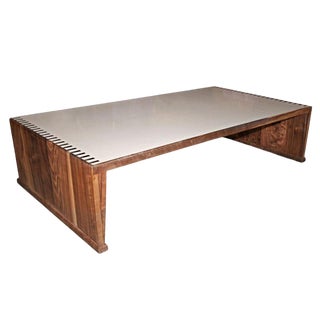 Walnut Coffee Table by Adesso Studio For Sale