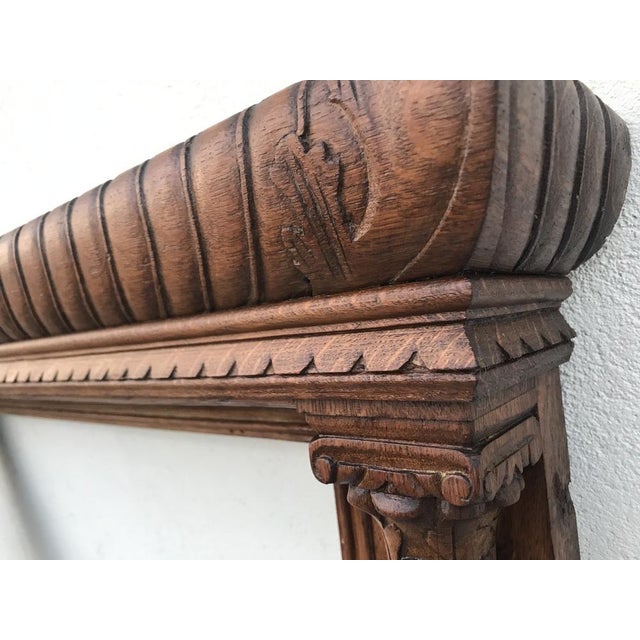 Antique oak wood frame, 1920s. A beautiful frame for a mirror or picture from the early 20th century. massive old....