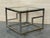 1970s Pair of Square Brass and Glass Structural Coffee tables, Italian For Sale - Image 13 of 18