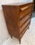 Vintage MCM Four Drawer Walnut Highboy Dresser For Sale - Image 11 of 16