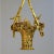 Metal 1920s Gilt Bronze 1 Light Chandelier in Form of a Basket For Sale - Image 7 of 11