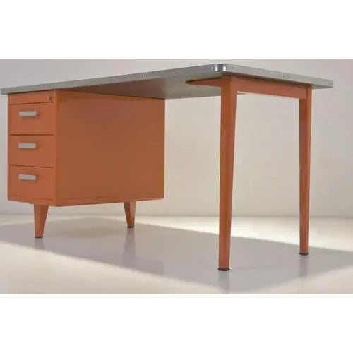 Desk in Sheet Steel from Gispen, 1955 For Sale - Image 14 of 18