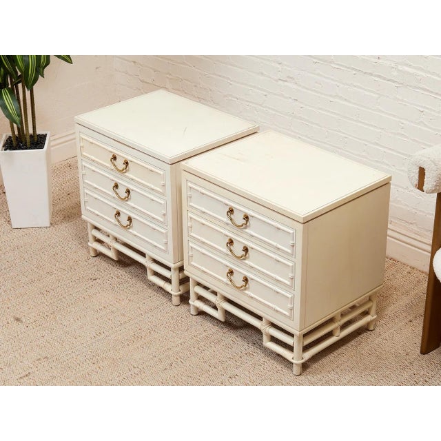 Mid 20th Century Mid 20th Century Pair of Hollywood Regency Nightstands For Sale - Image 5 of 7