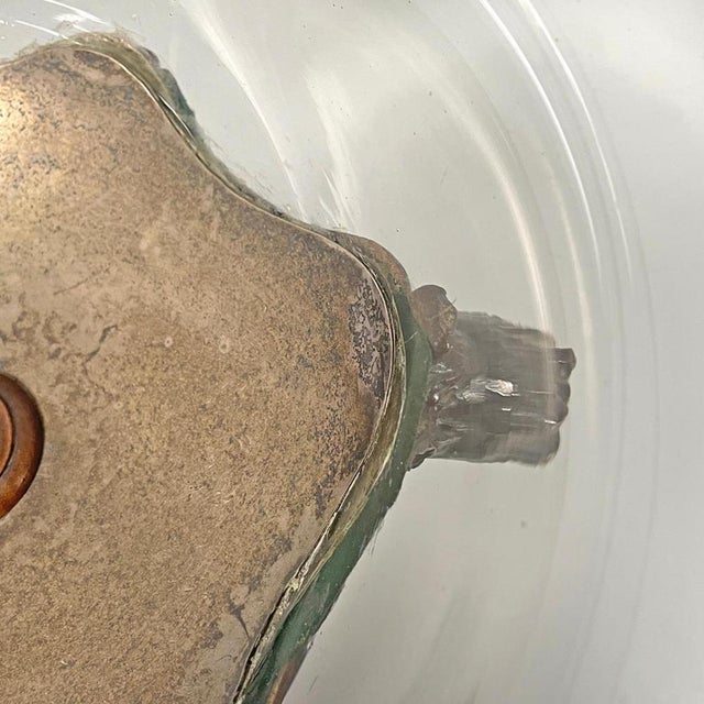 Italian Cup with Glass Hemisphere and Decorated Wood Stem, 1890s For Sale - Image 10 of 18