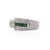 1.48 Carat Old Cut Diamond and Tsavorite Vintage Art Deco Filigree Ring, Size 8 For Sale In Miami - Image 6 of 8