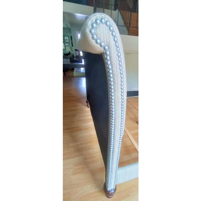 Upholstered Queen Sleigh Bed For Sale In Los Angeles - Image 6 of 18