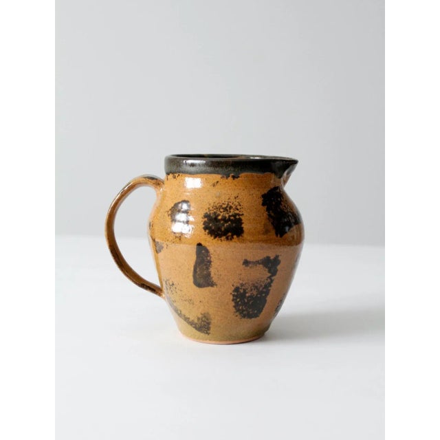 Contemporary Vintage Studio Pottery Pitcher Circa 1992 For Sale - Image 3 of 11