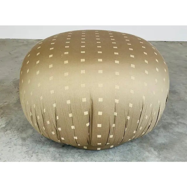 An elegant and incredibly comfortable Pouf Ottoman designed by Vladimir Kagan and attributed to Directional Furniture Co....