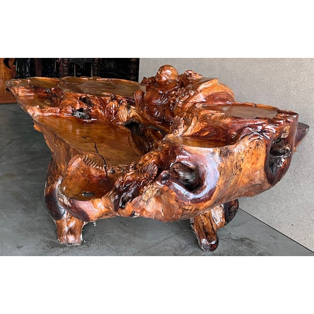 Indian 20th Century Lacquered Root Buddha Shrine . Drilled to Work as a Fountain For Sale - Image 3 of 13