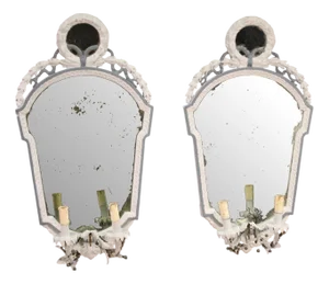 Louis XVI Style Mirrors, 1950, Set of 2