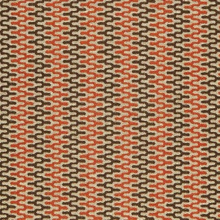 Sample- Schumacher Rivington Weave Fabric in Red Earth For Sale