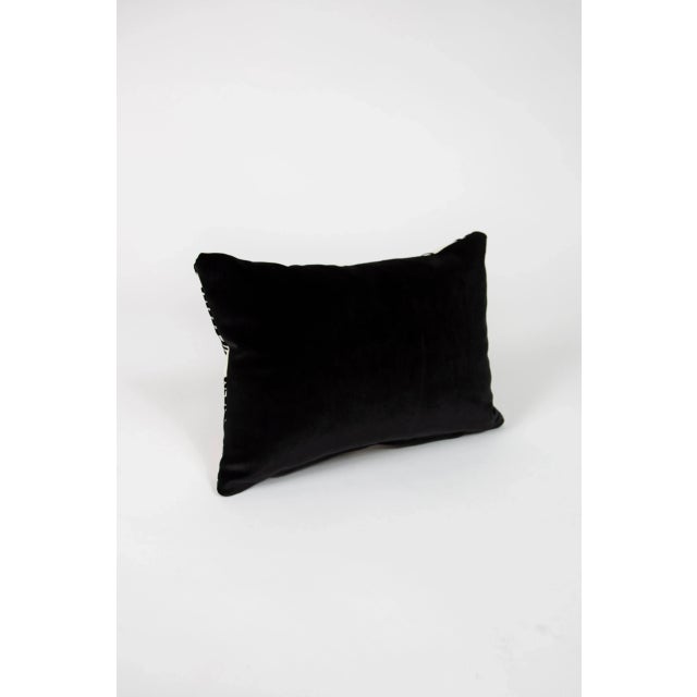 Modern Contemporary Genevieve Gorder Crane + Black Velvet Pillow For Sale - Image 3 of 6
