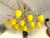 Mid-Century Modern Large Contemporary Brass Chandelier Yellow Murano Glass Cup, Italy For Sale - Image 3 of 12