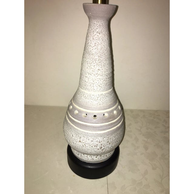 Mid Century Modern Danish Induced Pottery Lamp For Sale - Image 4 of 13