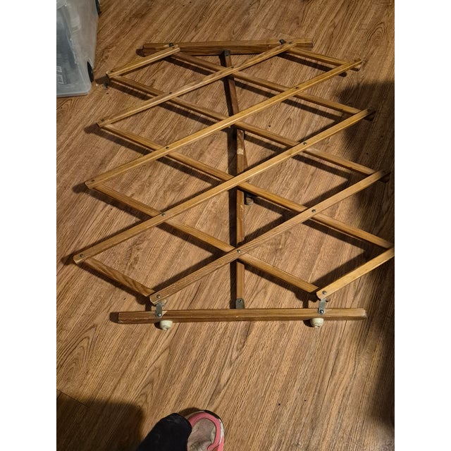 Mid Century Modern Adjustable Wood Child/Pet Gate For Sale - Image 10 of 10